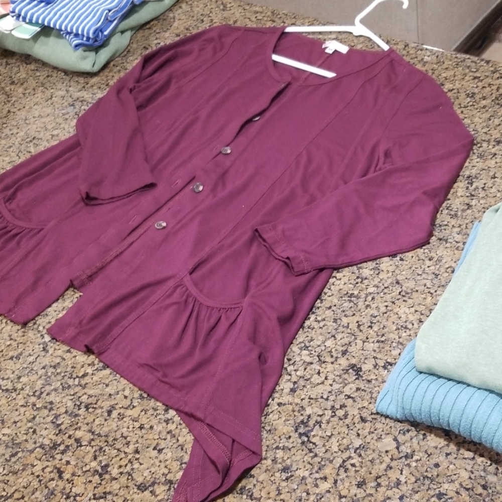 Plum cardigan dark autumn